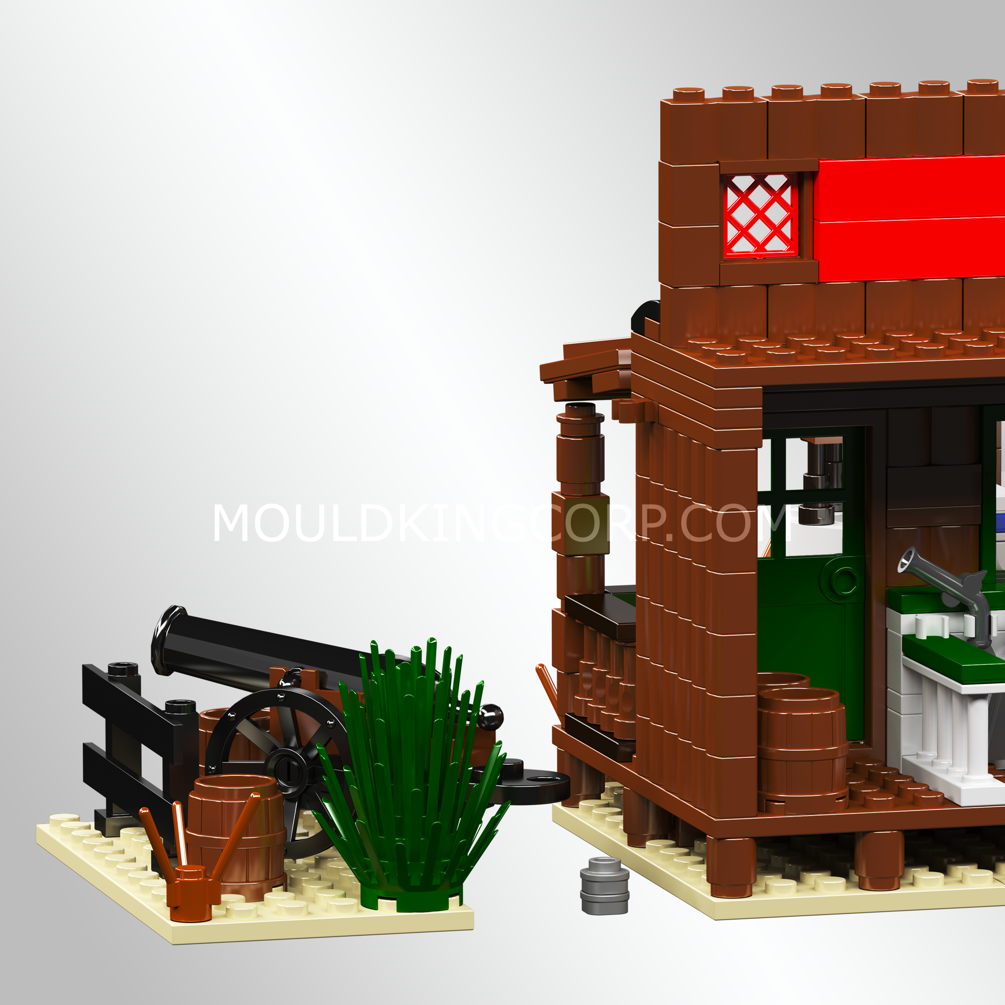 Mould King 24062 Wild West Bank Heist Building Blocks Set - 693 PCS Western Theme Construction Toy for Adults & Kids | Perfect for Western Themed Parties, DIY Home Decor & Creative Play