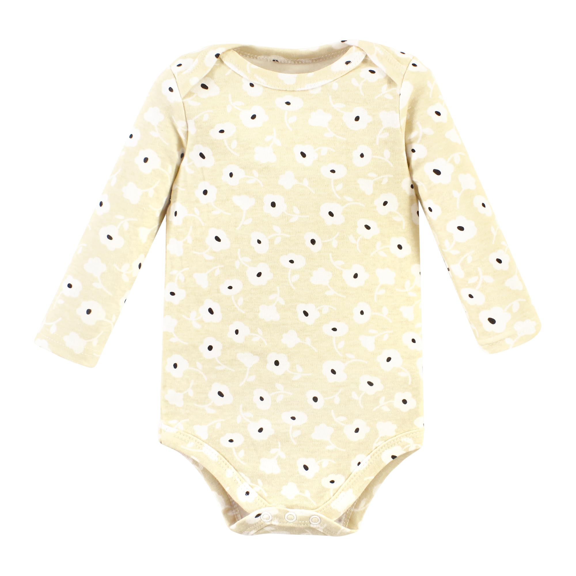 Hudson Baby Unisex Cotton Long-Sleeve Bodysuits - Cinnamon Hearts Print, 9-12 Months | Soft & Comfortable Infant Onesies for Everyday Wear, Playtime & Photo Shoots
