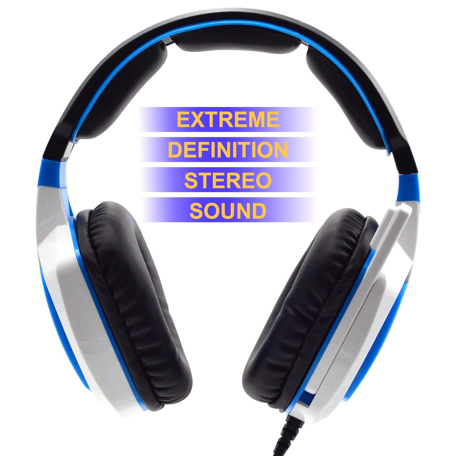 SADES L9Plus 7.1 Virtual Surround Sound USB Gaming Headset with Noise Isolation, LED Light, Deep Bass & Soft Memory Earmuffs - PC, Laptop, Desktop Computer Headphones (Black Blue) - Perfect for Online Gaming, Streaming & Video Calls