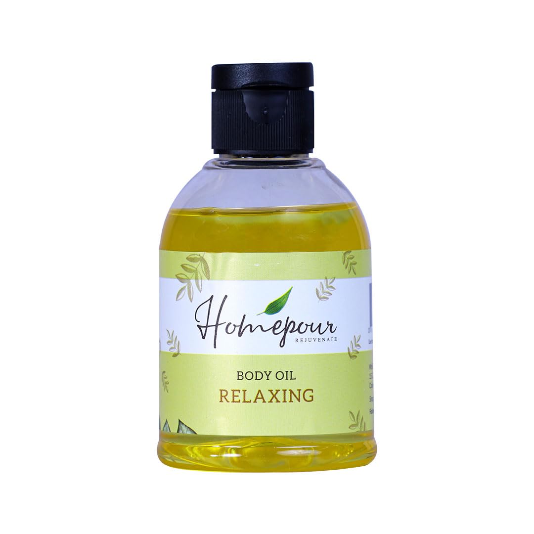 Homepour Relaxing Body Oil 150ml - Handmade Aromatherapy Massage Oil for Stress Relief & Skin Hydration | Perfect for Spa Nights, Self-Care Routines & Gift Giving