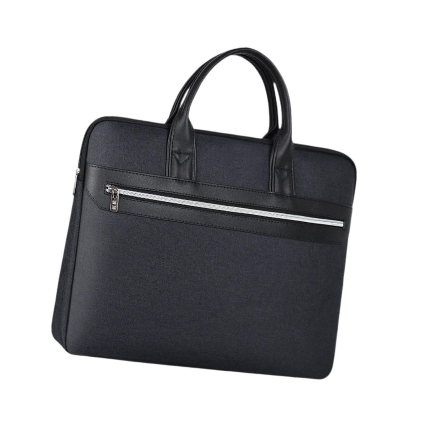 Oshhni A4 Document Organizer Bag - Large Capacity Waterproof Laptop & File Carrier for Office, Business, Travel - Black (Fits Papers, Tablets & Essentials)