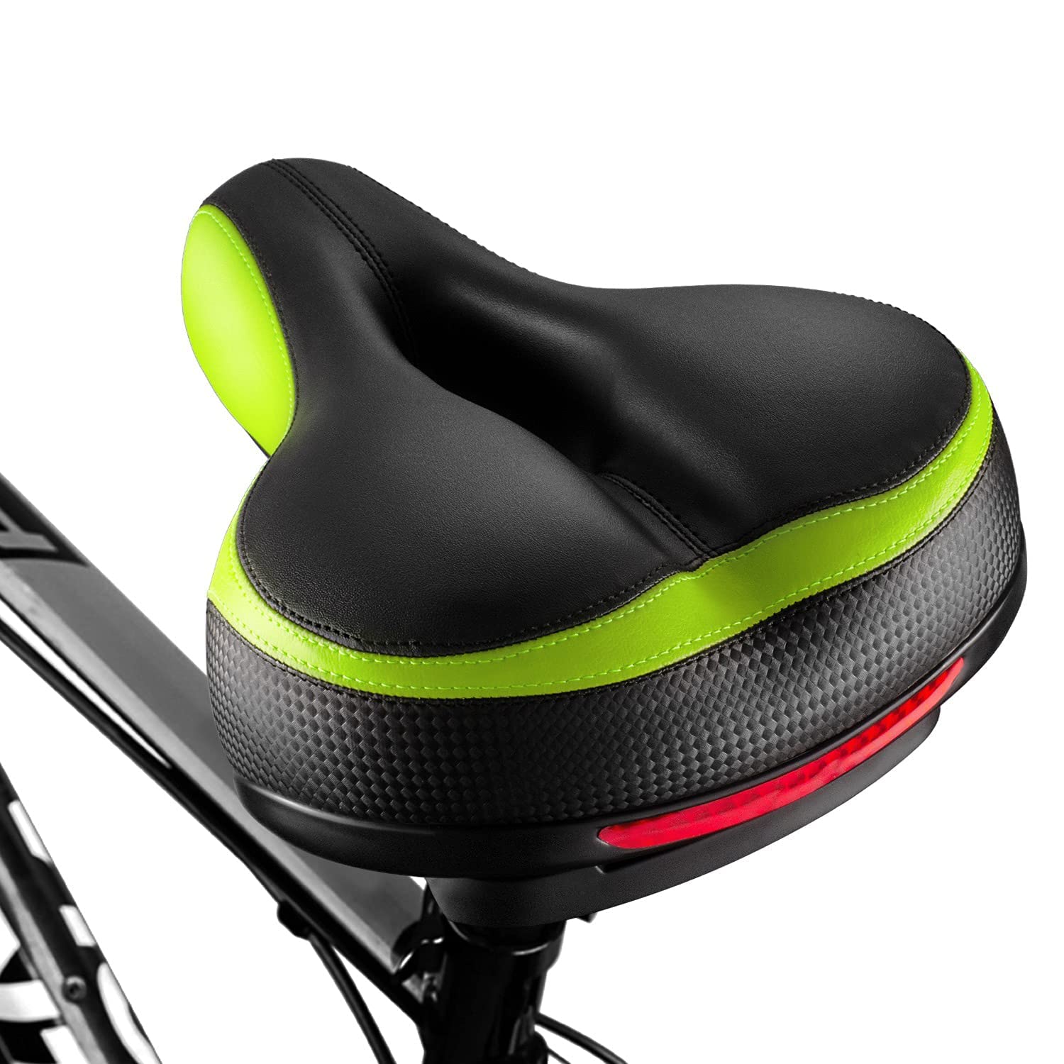 BLUEWIND Oversized Comfort Bike Seat - Wide Noseless Bicycle Saddle with Backrest | Universal Fit for Electric Bikes, Exercise & Stationary Bikes | Ergonomic Design for Men & Women | Perfect for Long Rides, Commuting & Indoor Cycling Workouts