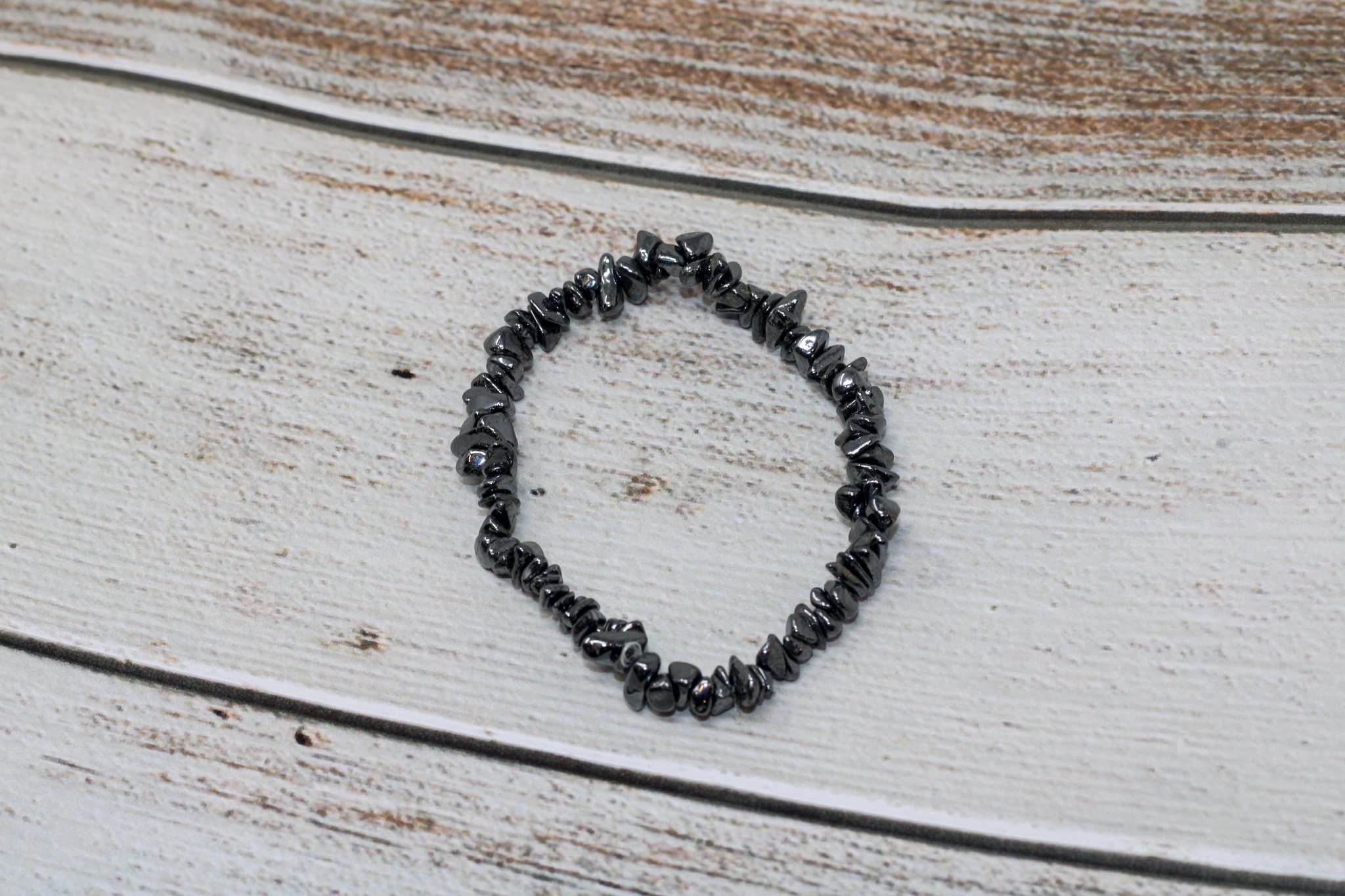 **Hematite Crystal Bracelet for Women - Black Beaded Stretch Bracelet for Pain Relief & Healing | Hematite Stone Jewelry for Stress Relief, Energy Balance & Fashion Accessories | Perfect for Meditation, Yoga & Everyday Wear**