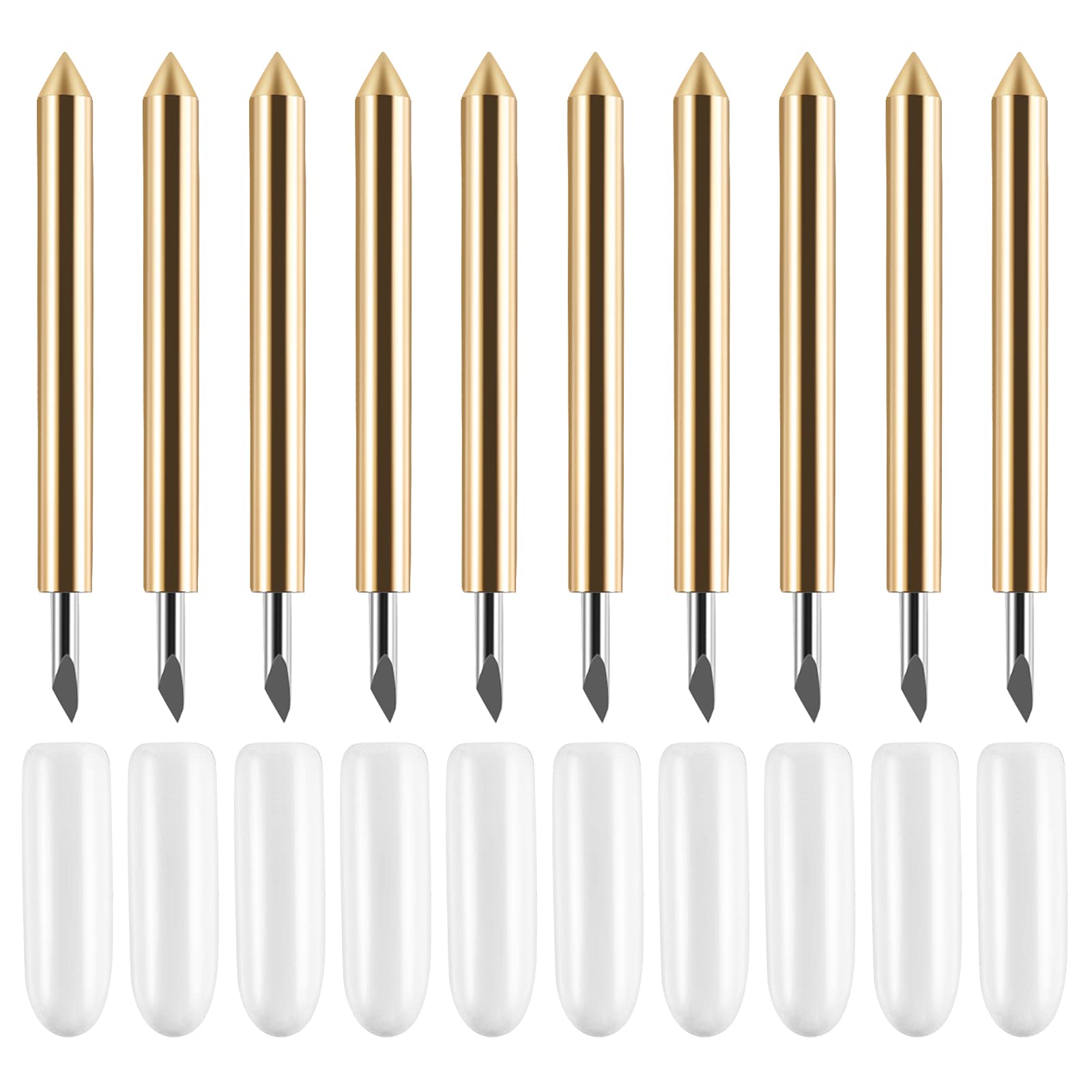 10PCS Premium Fine Point Cutting Blades - Compatible with Cricut Maker/Maker 3/Explore Air/Air 2/Explore Air 3 - Replacement Blades for Glitter Vinyl, Cardstock, Faux Leather - Perfect for DIY Crafts, Scrapbooking & Home Decor Projects