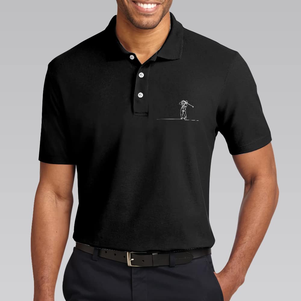 HYPERFAVOR Men's Performance Golf Polo Shirt - Moisture Wicking Short Sleeve Dry Fit Athletic Shirt - Breathable Comfort for Golfers - Perfect for Golf Tournaments, Casual Wear & Outdoor Activities