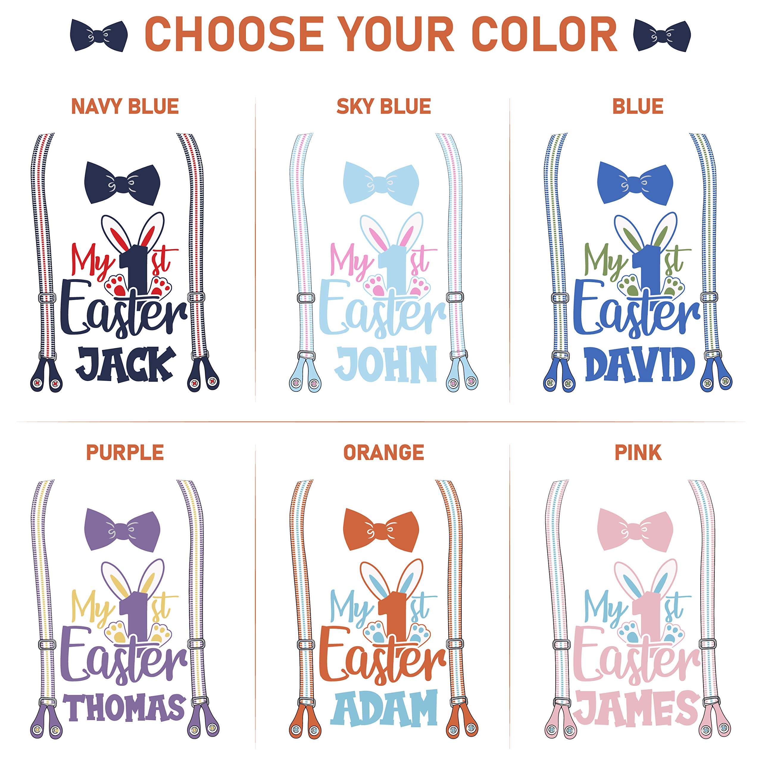 Custom Printed Easter Baby Onesie for Boys & Girls - Personalized Bunny Groom Design Organic Cotton Unisex Infant Bodysuit | Newborn Toddler Outfit for Easter Photos, Family Gatherings & Holiday Celebrations