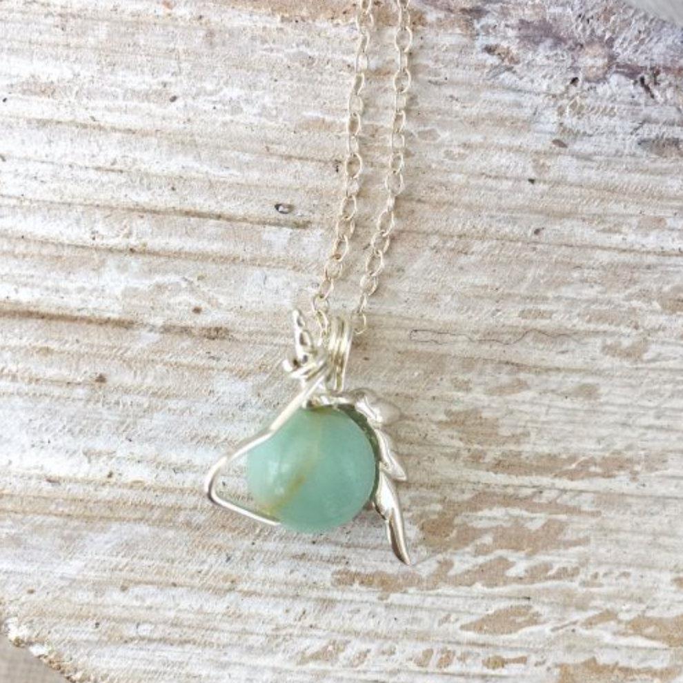 Amazonite Unicorn Charm Necklace - Italian 925 Sterling Silver Jewelry for Women, Gift for Her, Birthday & Anniversary Present, Boho Chic Style Accessory