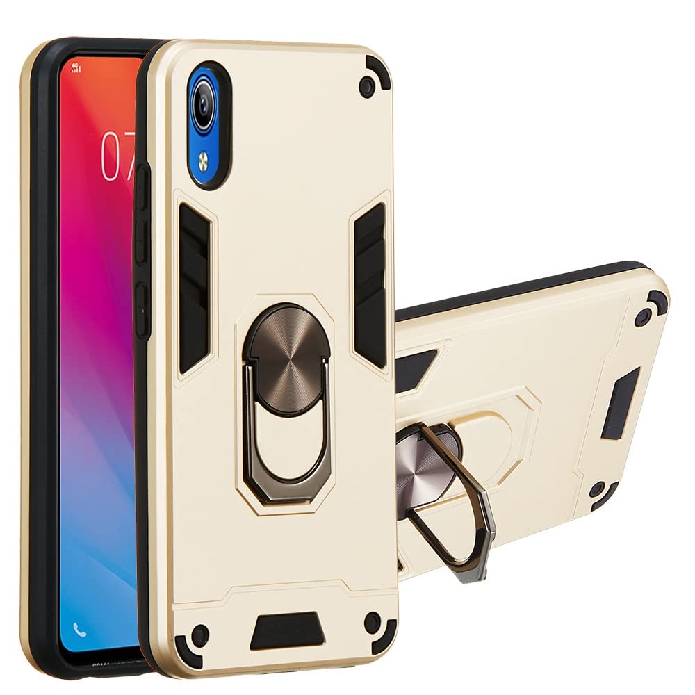 Ultra Slim Shockproof Phone Case for Vivo Y91c/Y93/Y91i/Y90 (India) - Military-Grade Protection with Magnetic Car Mount & Kickstand Holder - Durable Back Cover for Vivo Smartphones - Perfect for Driving, Work, and Everyday Use