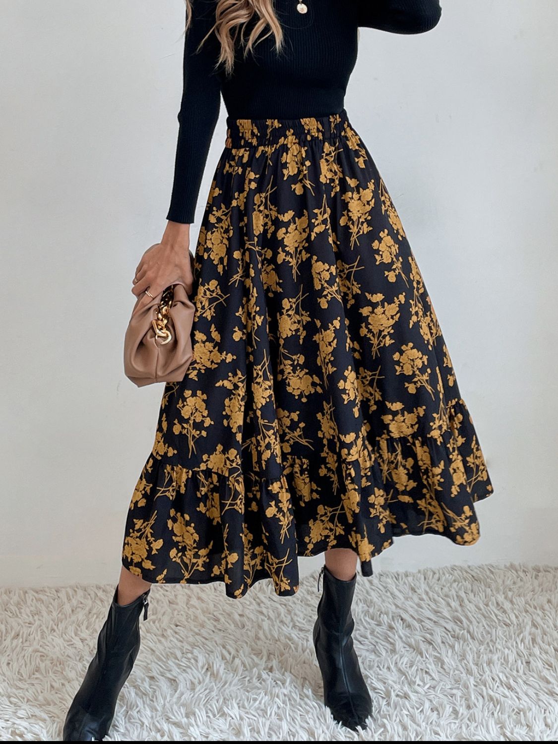 Stylish Printed Elastic Waist Leopard Skirt for Women - Comfortable Stretchy A-Line Mini Skirt - Perfect for Casual Outings, Parties & Date Nights
