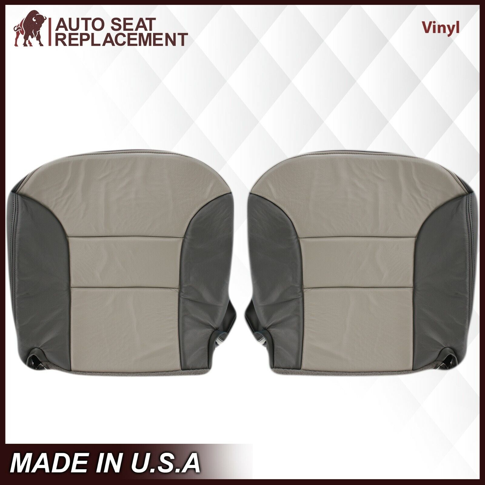 1999-2000 Chevy Tahoe Z71 Limited Custom Fit 2-Tone Gray Sport Seat Covers - Premium Protection & Style Upgrade for Off-Road Adventures & Daily Driving