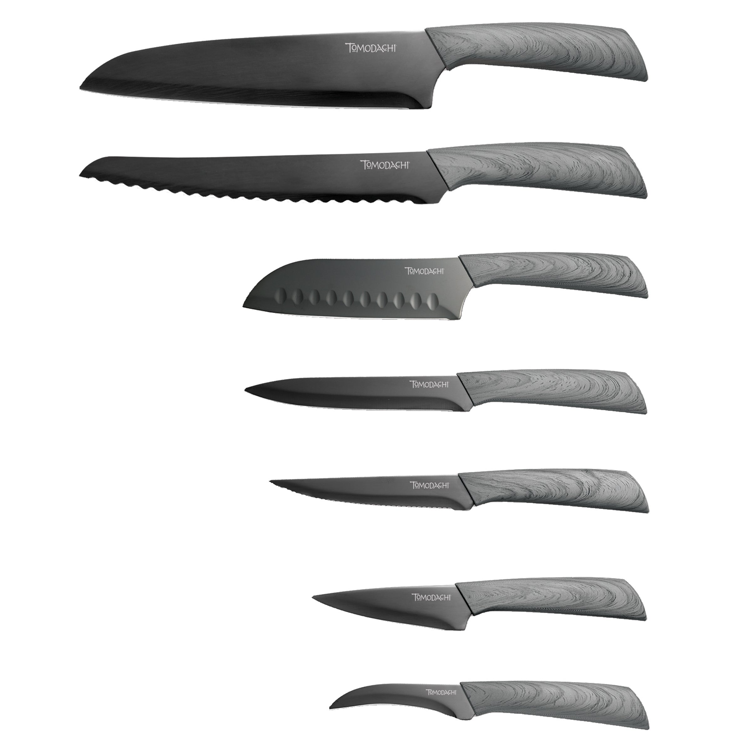 Premium Raintree Ash 13-Piece Cutlery Block Set - High-Quality Wooden Knife Holder with Stainless Steel Knives - Perfect for Kitchen Organization & Dinner Party Serving