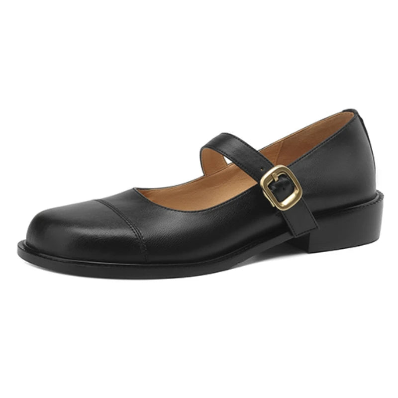 Women's Genuine Leather Loafers - Comfortable Casual Flats for Students & Work | Oxford Style Slip-On Shoes | Extended Sizes 45-48 | Perfect for Office, School & Daily Wear