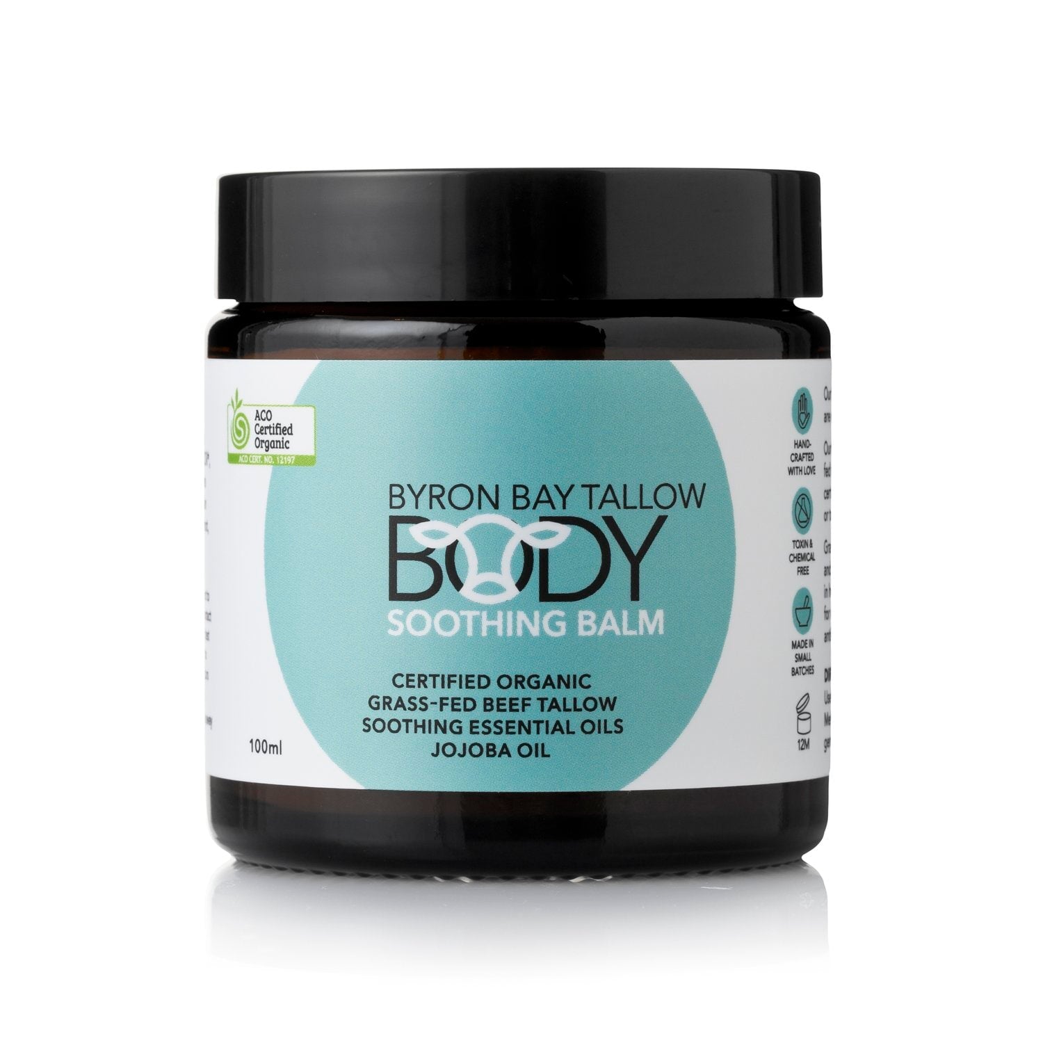 Byron Bay Tallow Body Soothing Balm - 100% Natural Moisturizer for Dry Skin, Eczema & Psoriasis Relief | Organic Skincare for Men & Women | Perfect for Daily Hydration & Nighttime Repair
