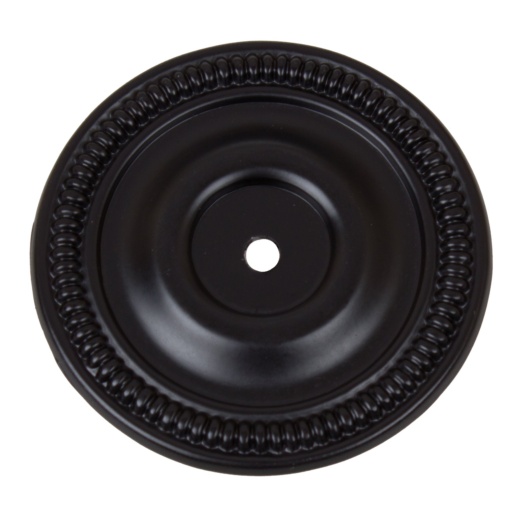 GlideRite 2.5-inch Round Cabinet Back Plate 25 Pack - Matte Black Finish for Kitchen & Bathroom Cabinet Hardware Installation