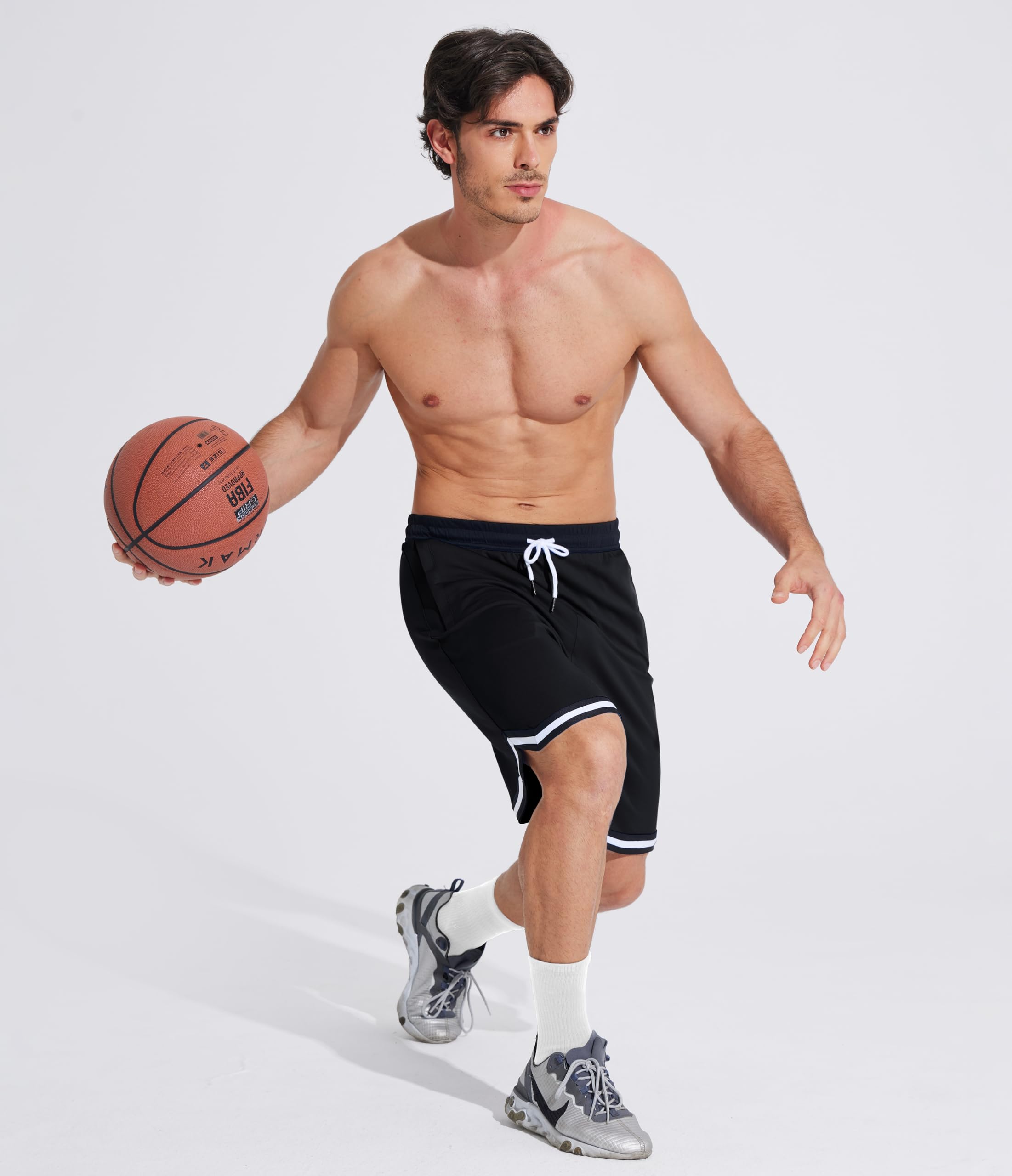 MAGCOMSEN Men's 10 Inch Athletic Shorts - Quick Dry Basketball Shorts for Gym, Running, Tennis & Workout - Lightweight Sports Shorts for Men - Perfect for Training, Jogging and Casual Wear