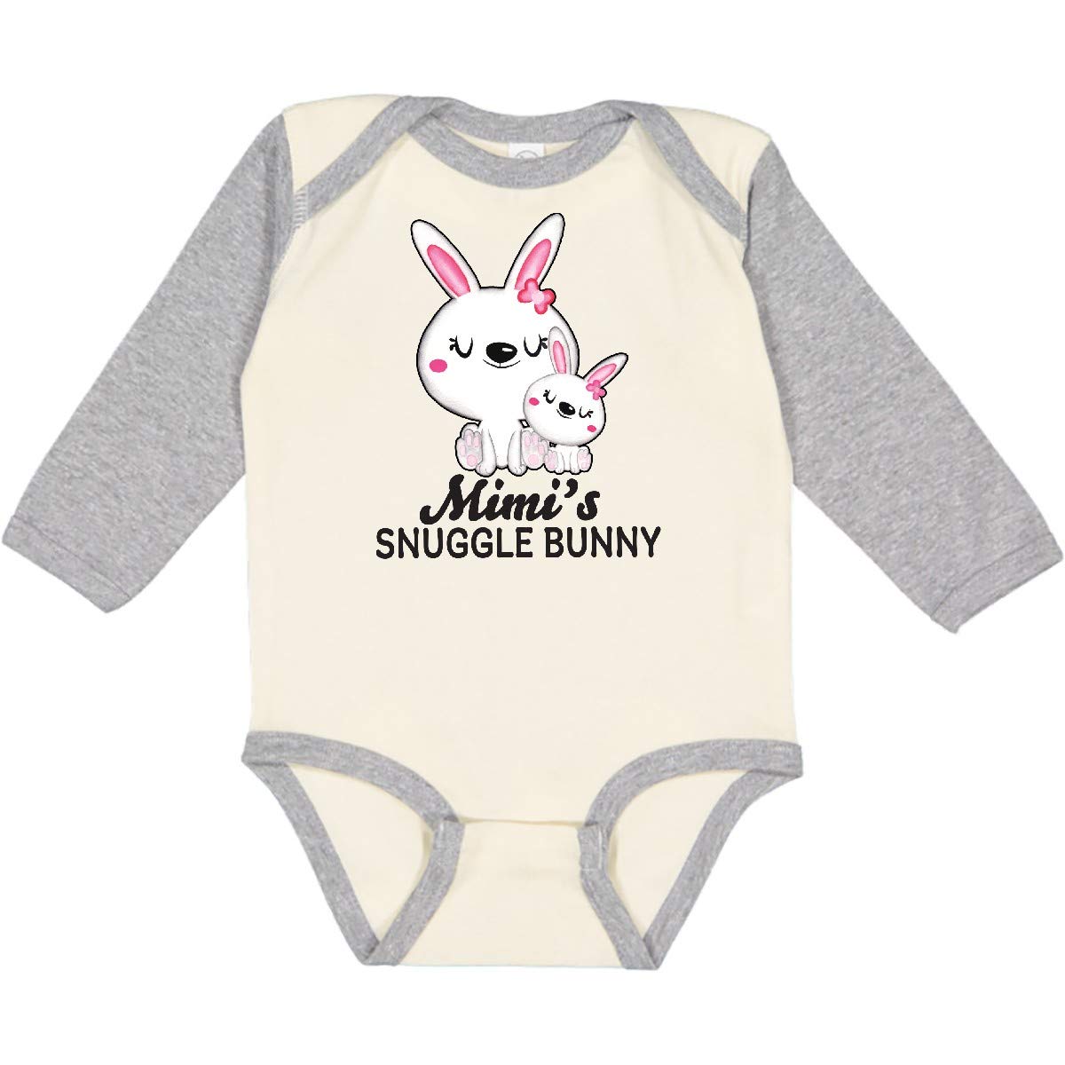 Inktastic Mimi's Snuggle Bunny Easter Baby Long Sleeve Bodysuit - Cute Easter Outfit for Infants & Newborns - Perfect for Easter Photos, Family Gatherings & Spring Celebrations
