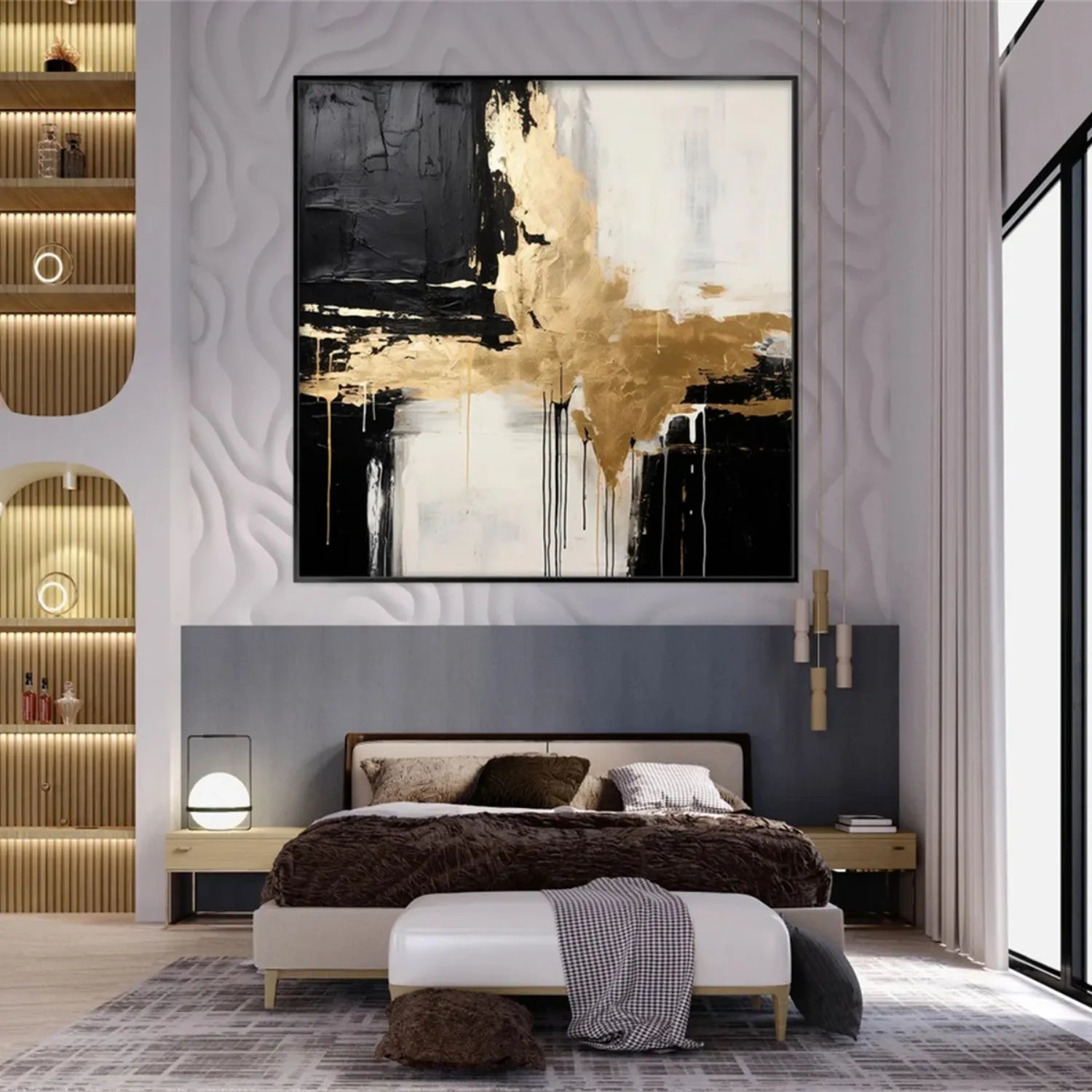Abstract Painting #AB 246 - Modern Wall Art for Home & Office Decor - Perfect for Living Room, Bedroom or Workspace