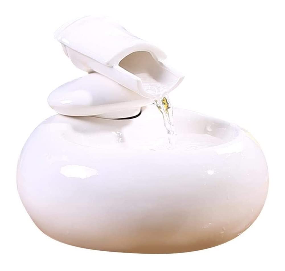 Portable Ceramic Pet Water Fountain for Cats and Dogs - Automatic Circulation, Filtered & Quiet Water Dispenser for Home, Office, or Travel Use