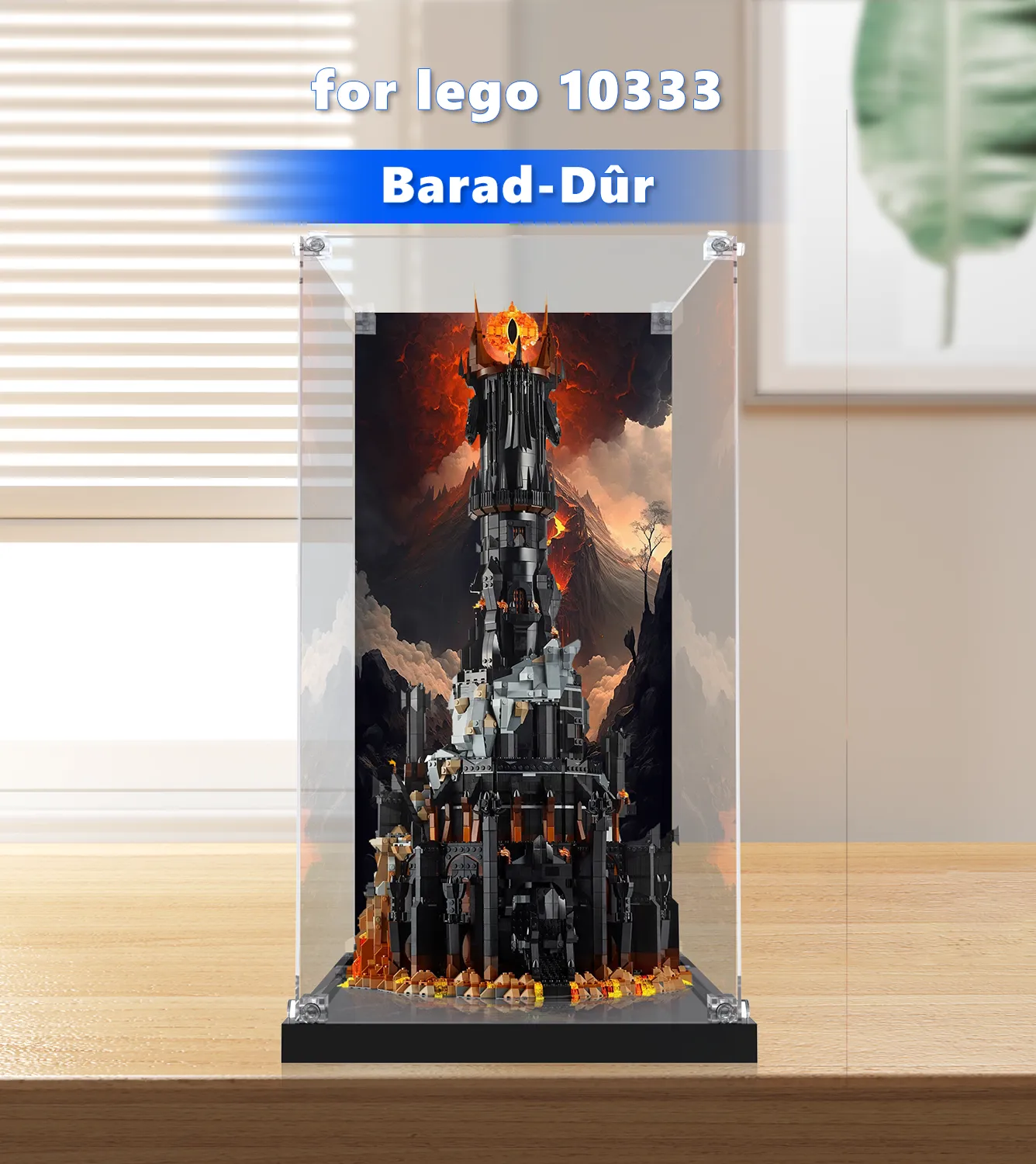 LEGO® Icons The Lord of the Rings: Barad-dûr™ 10333 Display Case - Premium Acrylic Protector for Collectible LEGO Sets - Perfect for Showcasing & Protecting Your Lord of the Rings LEGO Collection at Home or Office
