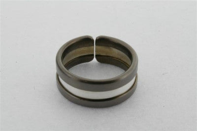Titanium and Sterling Silver Line Ring for Men & Women - Durable & Hypoallergenic Jewelry for Everyday Wear, Wedding, or Gift