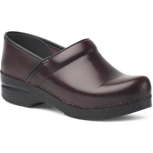DANSKO Professional Cordovan Cabrio Leather Clogs for Women - Comfortable Slip-Resistant Work Shoes for Nurses, Chefs & Healthcare Workers