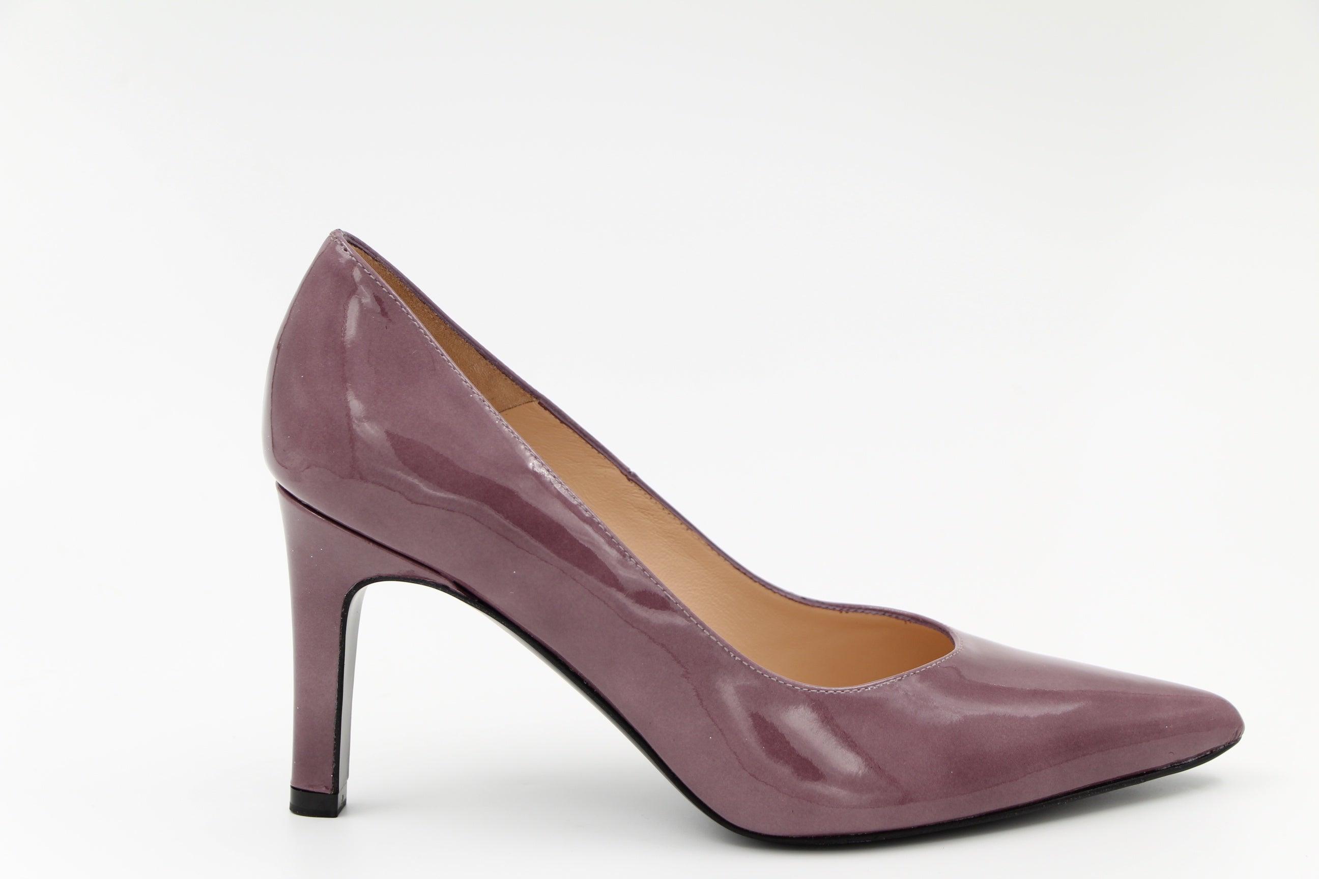 PETER KAISER Women's Plum Patent Leather Court Shoes - Elegant Pointed Toe Pumps for Work, Office & Special Occasions