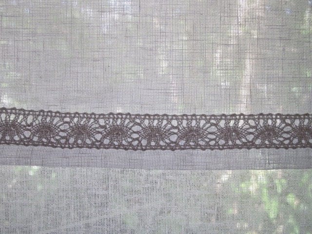 Elegant Tatton Sheer French Linen Tassel Curtain with Custom Embroidered Monogram - Perfect for Living Room, Bedroom & Boho Home Decor