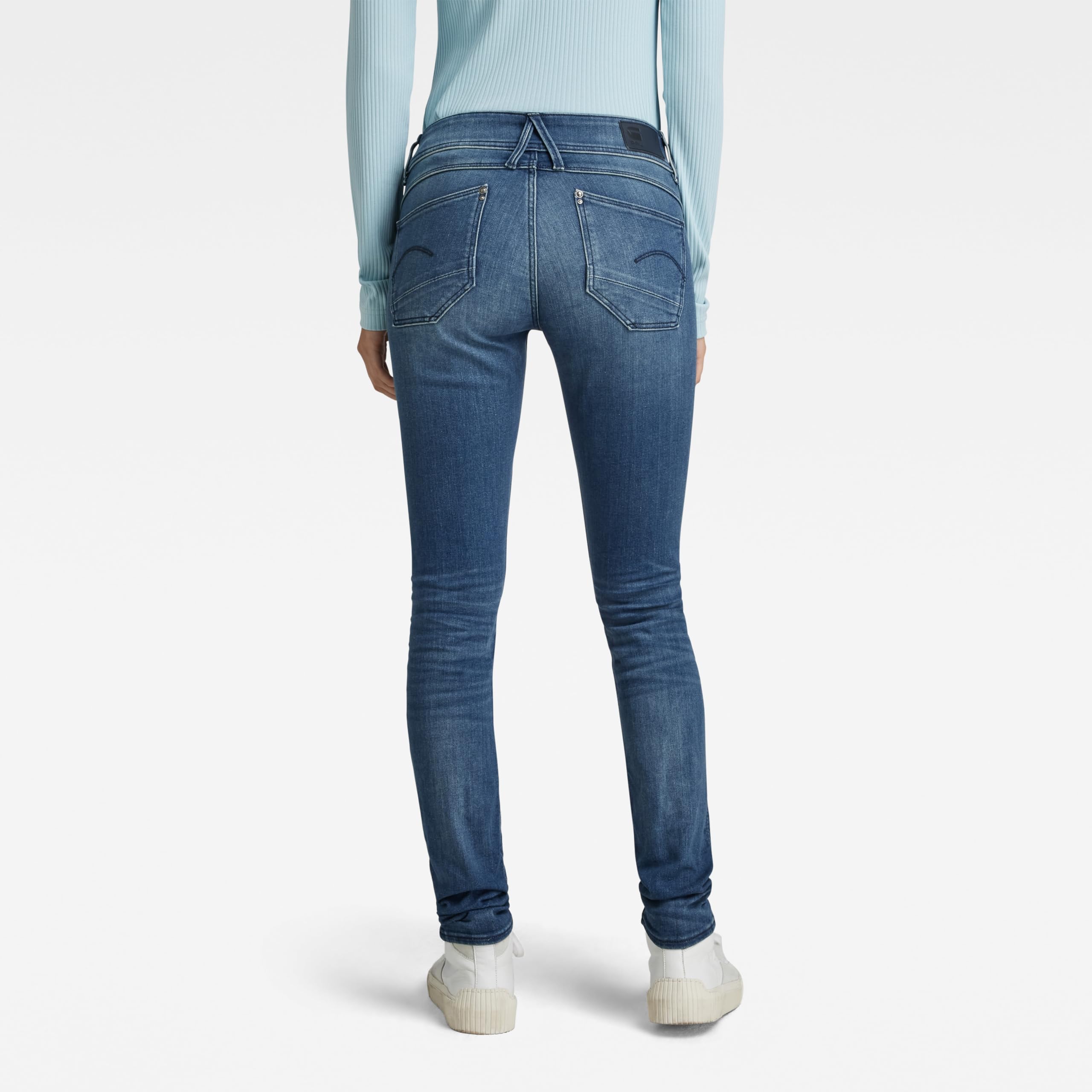 G-STAR Women's Lynn Mid Rise Skinny Fit Jeans - Stretch Denim Pants for Everyday Comfort | Perfect for Work, Casual Outings & Date Nights