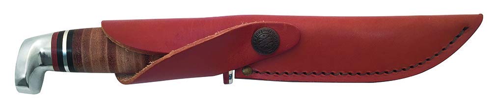 Premium WR XX Fixed Blade Pocket Knife - High Polished Leather Sheath - Stainless Steel 316 5 SS Blade - 9.5 Inch Closed Length - Ideal for Camping, Hiking & Outdoor Survival