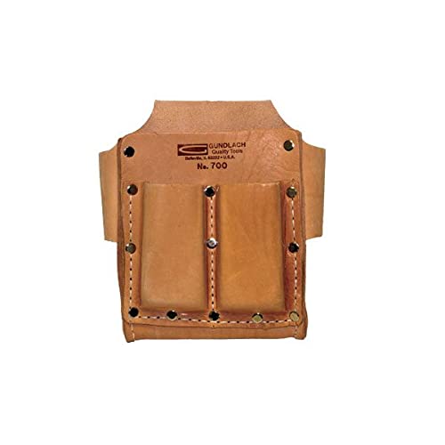 Gundlach 700 Multi-Pocket Leather Tool Pouch - Durable Work Belt Accessory for Electricians, Carpenters & Handymen | Perfect for Construction Sites & DIY Projects