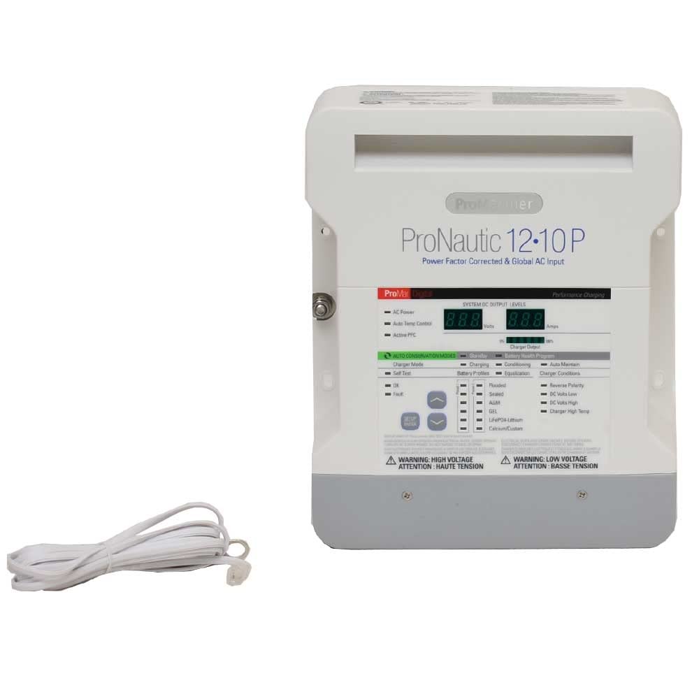 ProMariner ProNautic 1210P 2 Bank 12V Marine Battery Charger for Boats | Waterproof & Multi-Stage Charging | Ideal for Sailboats, Yachts & Fishing Boats
