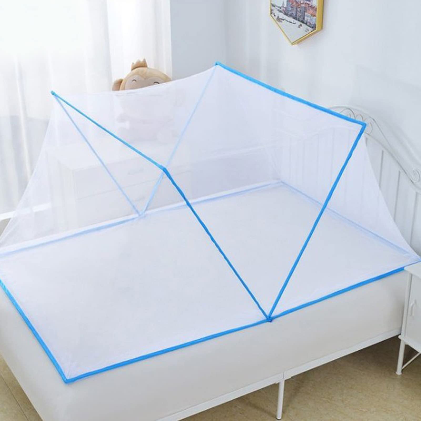 Portable Lightweight Transparent Net Tent for Babies - Indoor & Outdoor Mosquito Protection - Perfect for Nursery, Camping, and Playtime