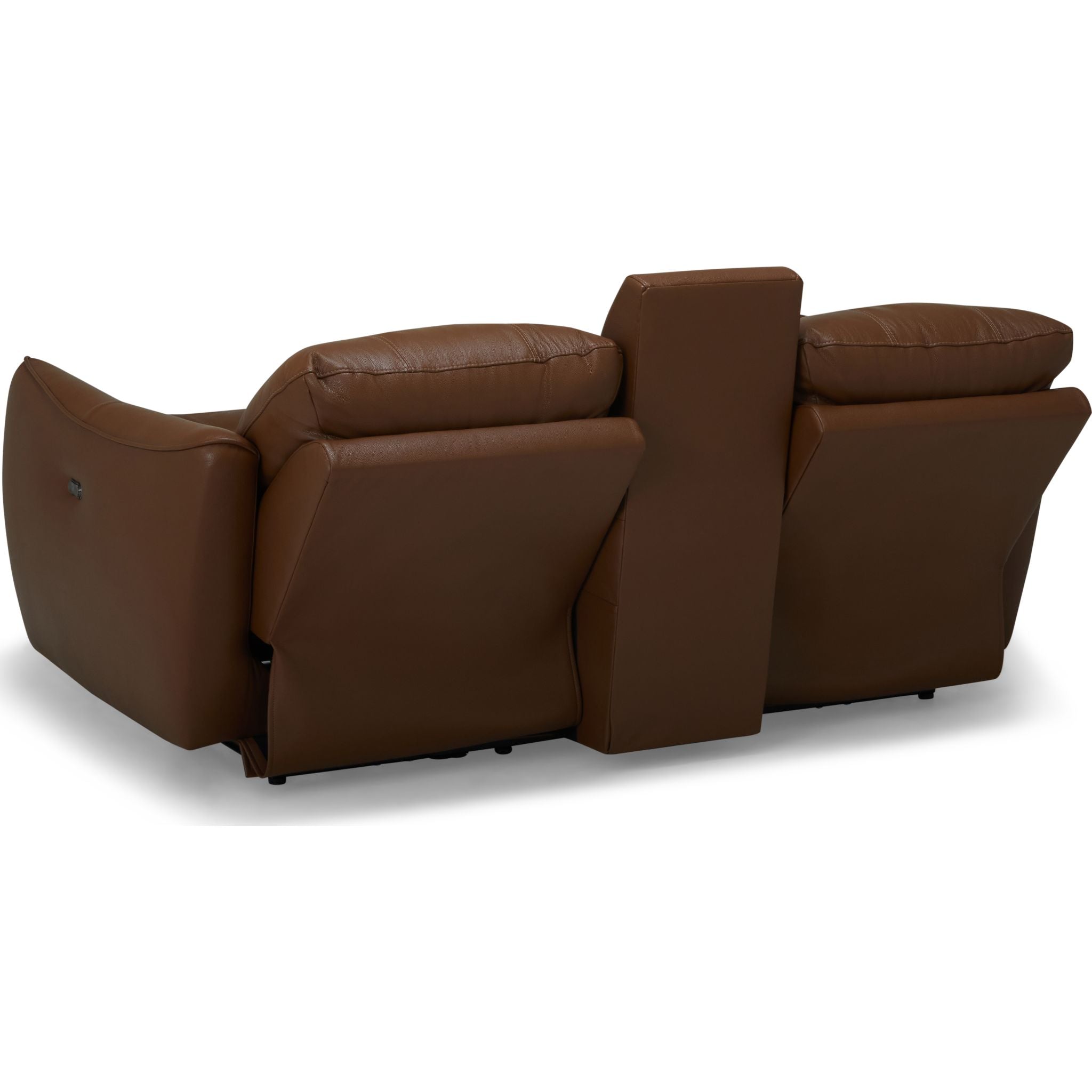 Arlo Power Reclining Loveseat with Console - Valencia Biscotti Fabric - Modern Recliner Sofa for Living Room, Home Theater & Small Spaces