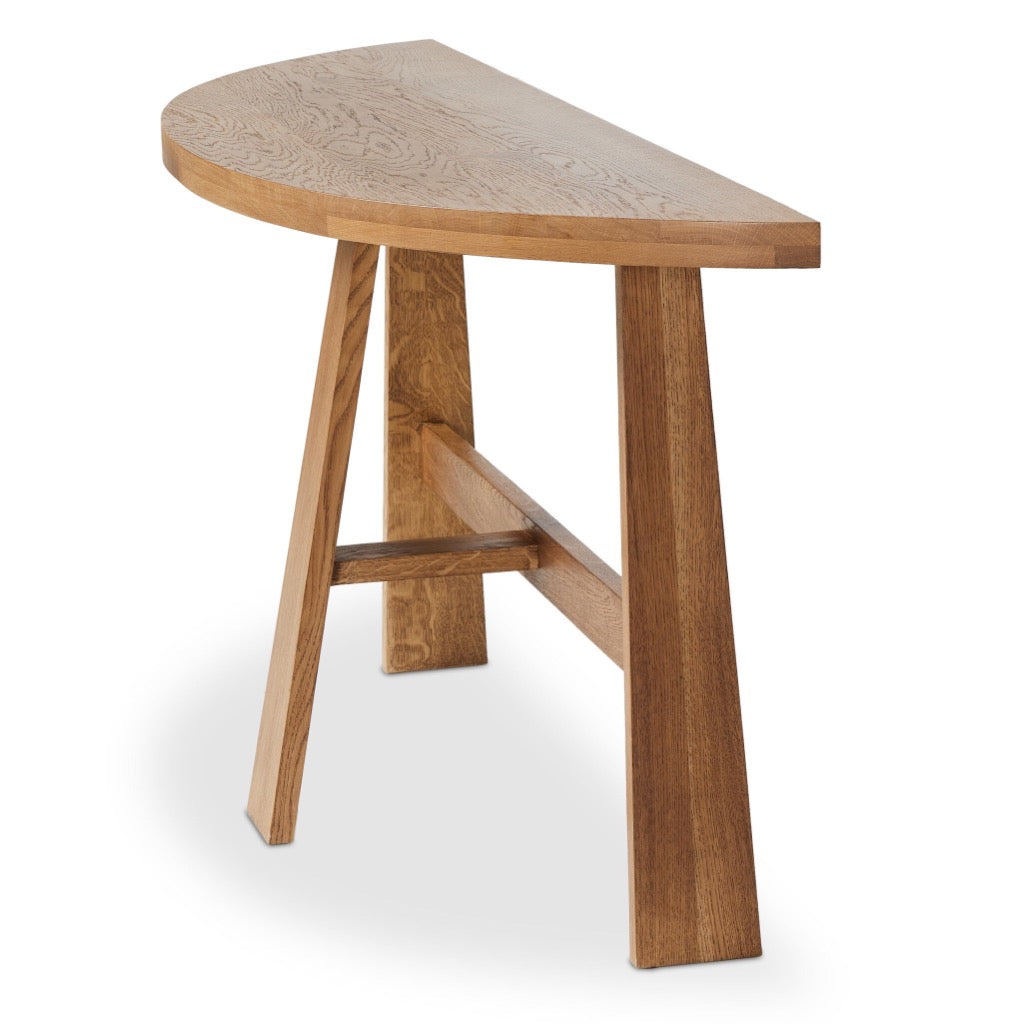 Fara Console Table - Light Brown Oak Wood Entryway Sofa Table | Perfect for Hallway, Living Room & Home Decor