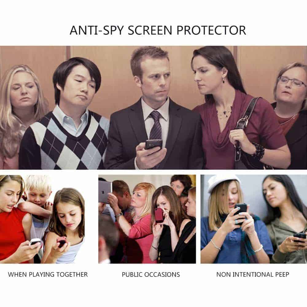 2 Pack iPhone 8 Privacy Screen Protector - Tempered Glass Anti-Spy Film for Privacy Protection - Perfect for Office, Banking & Public Use