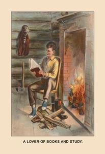 Abe Lincoln Fine Art Giclee Canvas Print - 20x30 Inches - Vintage Book Lover Study Decor - Perfect for Home Office, Library & Study Room