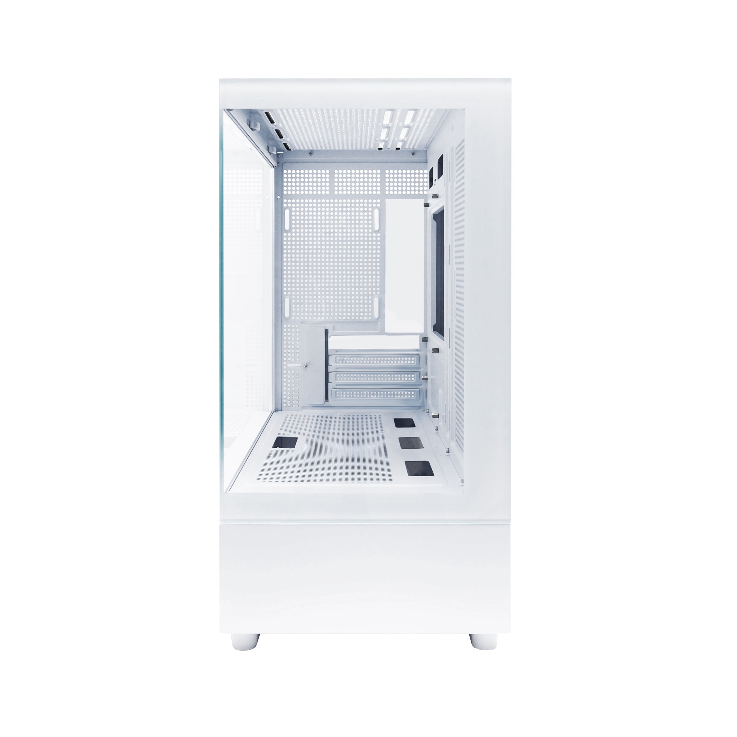 1st Player Mi5 M ATX ITX PC Gaming Case - Compact White Computer Case for High-Performance Gaming & Home Office Builds - Perfect for Small Spaces & RGB Lighting Setups