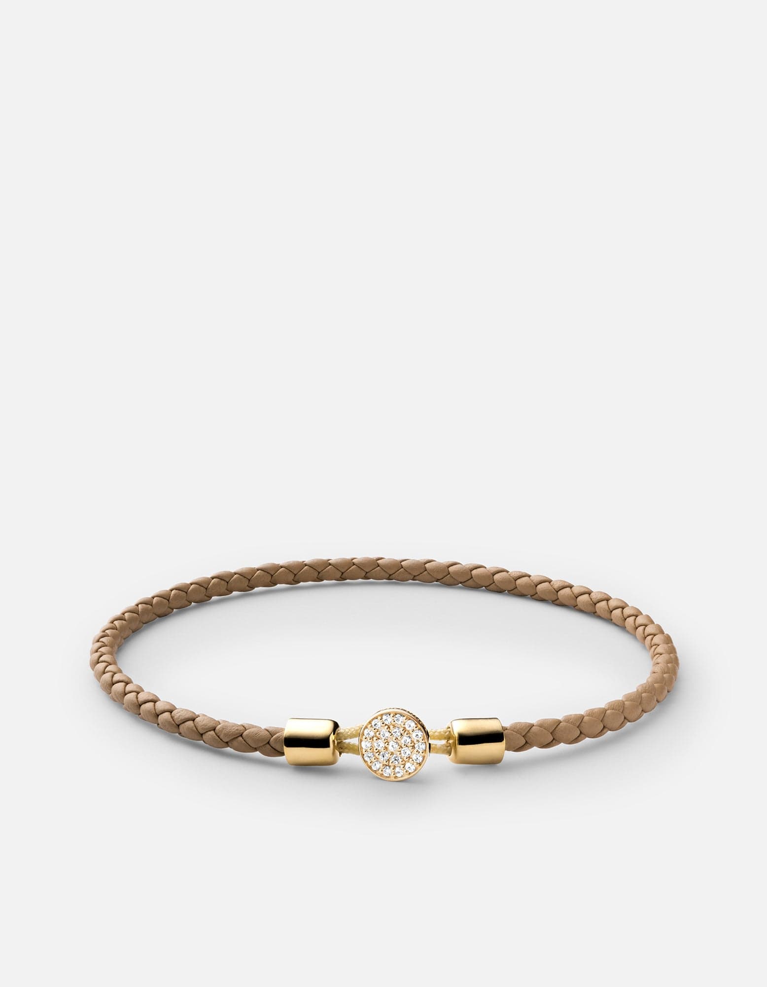 Nexus Genuine Leather Bracelet for Women - 18K Gold Vermeil & Sapphire Gemstone - Elegant Jewelry Gift for Birthday, Anniversary, and Special Occasions
