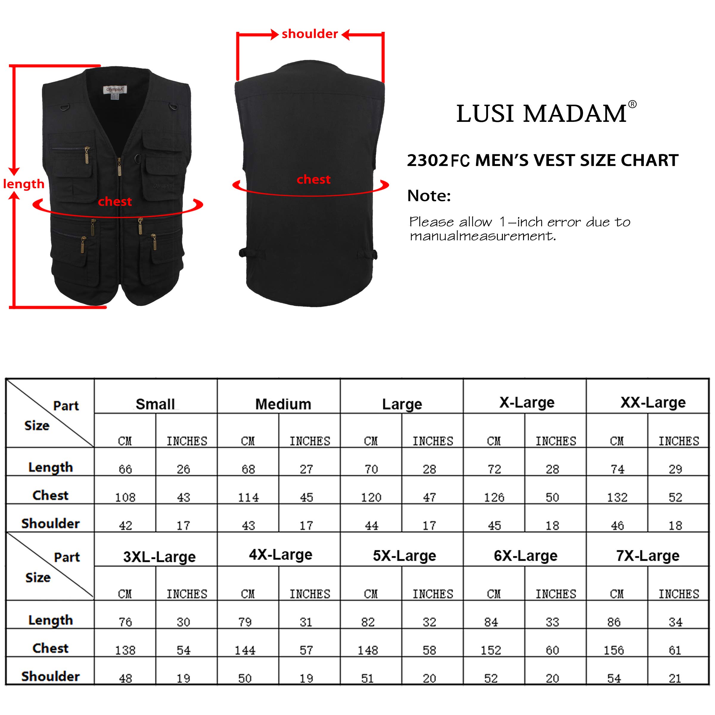 Men's Lightweight Poplin Fishing Vest with Multiple Pockets - Outdoor Travel, Sports & Work Utility Vest for Hiking, Camping & Fishing Adventures
