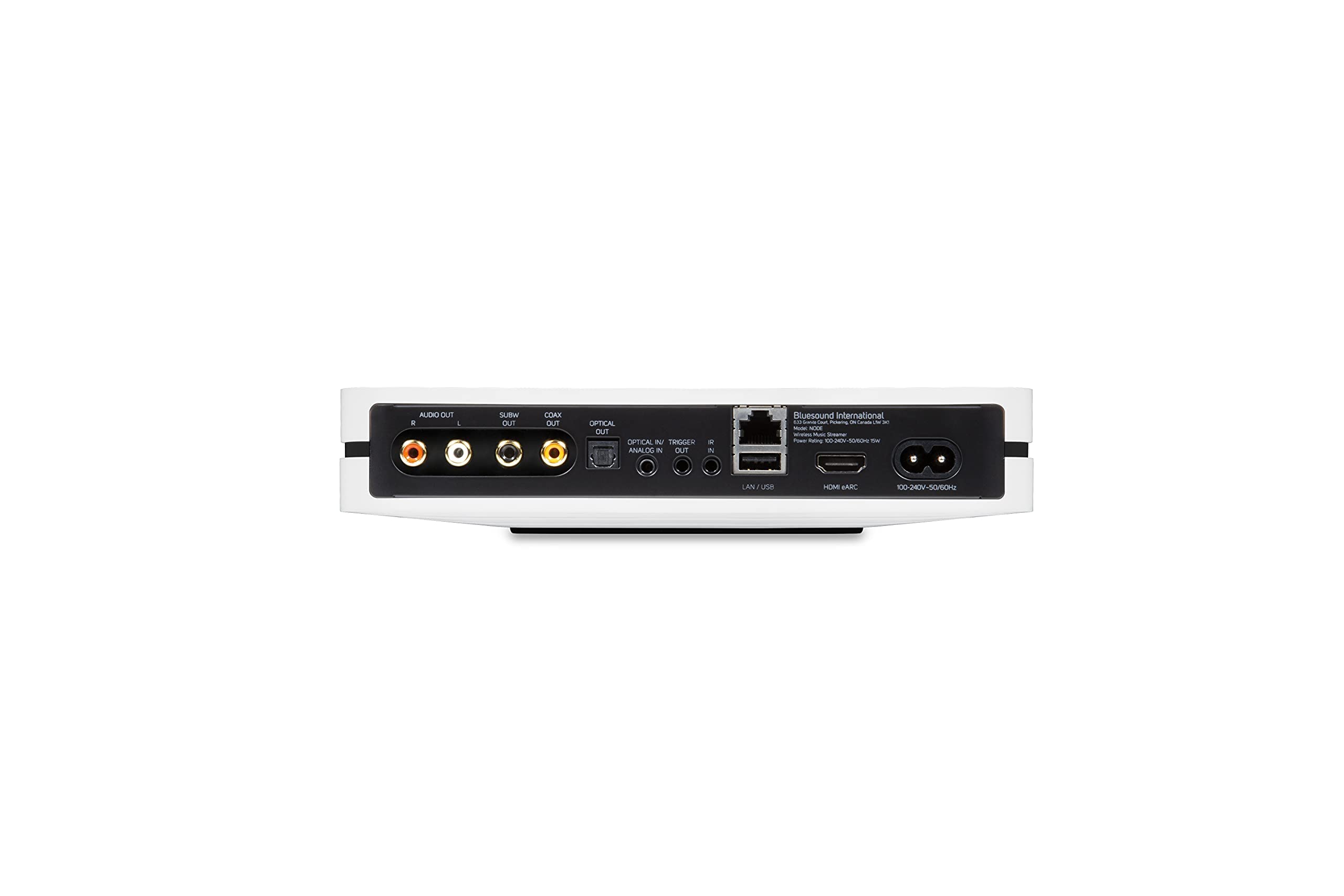 Bluesound Node Wireless Multi-Room Hi-Res Audio Streamer - White | Premium Home Music System for Streaming Spotify, Tidal & More