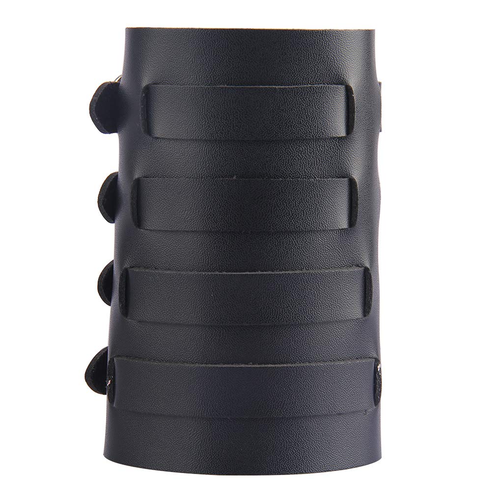 JAOYU Genuine Leather Bracers - Medieval Arm Armor Cuffs for Men & Women - Viking Cosplay Accessories, LARP Gear, Renaissance Faire Jewelry - Perfect for Halloween Costumes, Historical Reenactments, and Fantasy Roleplay