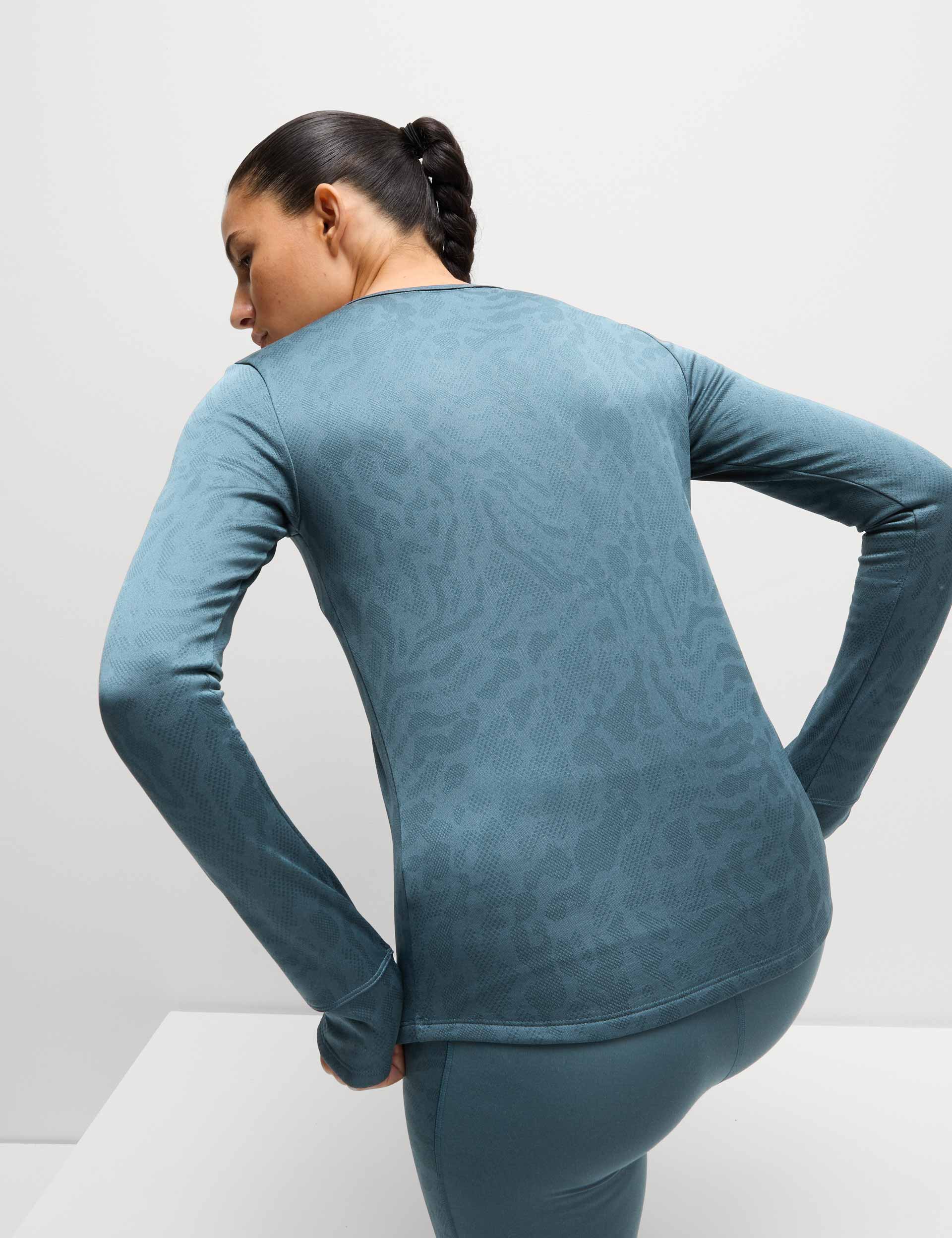 Ultraheat Thermal Jacquard Top for Women - Dark Airforce - Warm Winter Layering for Outdoor Activities & Casual Wear
