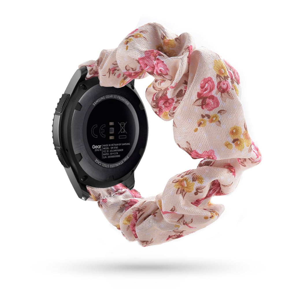 20mm & 22mm Scrunchie Watch Band - Soft Elastic Hair Tie Strap for Apple Watch, Fitbit & Samsung Galaxy (Perfect for Workouts, Yoga & Everyday Wear)