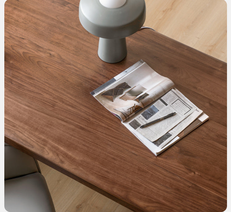 Premium Black Walnut & Ash Solid Wood Office Desk - Long Executive Work Table for Home & Business Use - Perfect for Modern Workspaces, Study Rooms & Office Decor