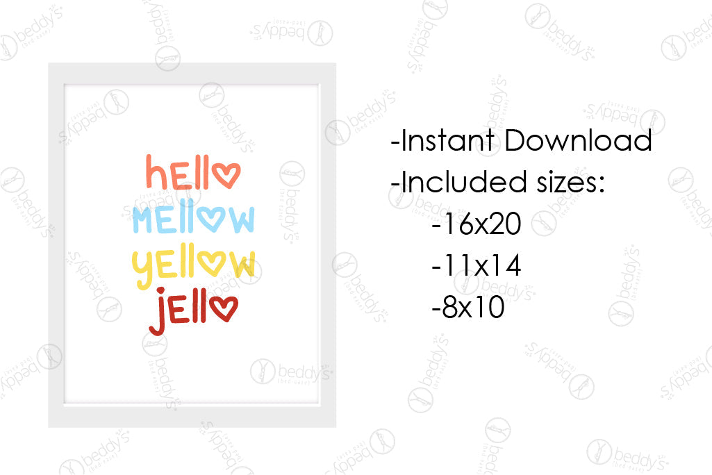 Hello Artwork Digital Download - High-Quality Printable Wall Decor for Home & Office | Perfect for DIY Projects, Gifts & Interior Design