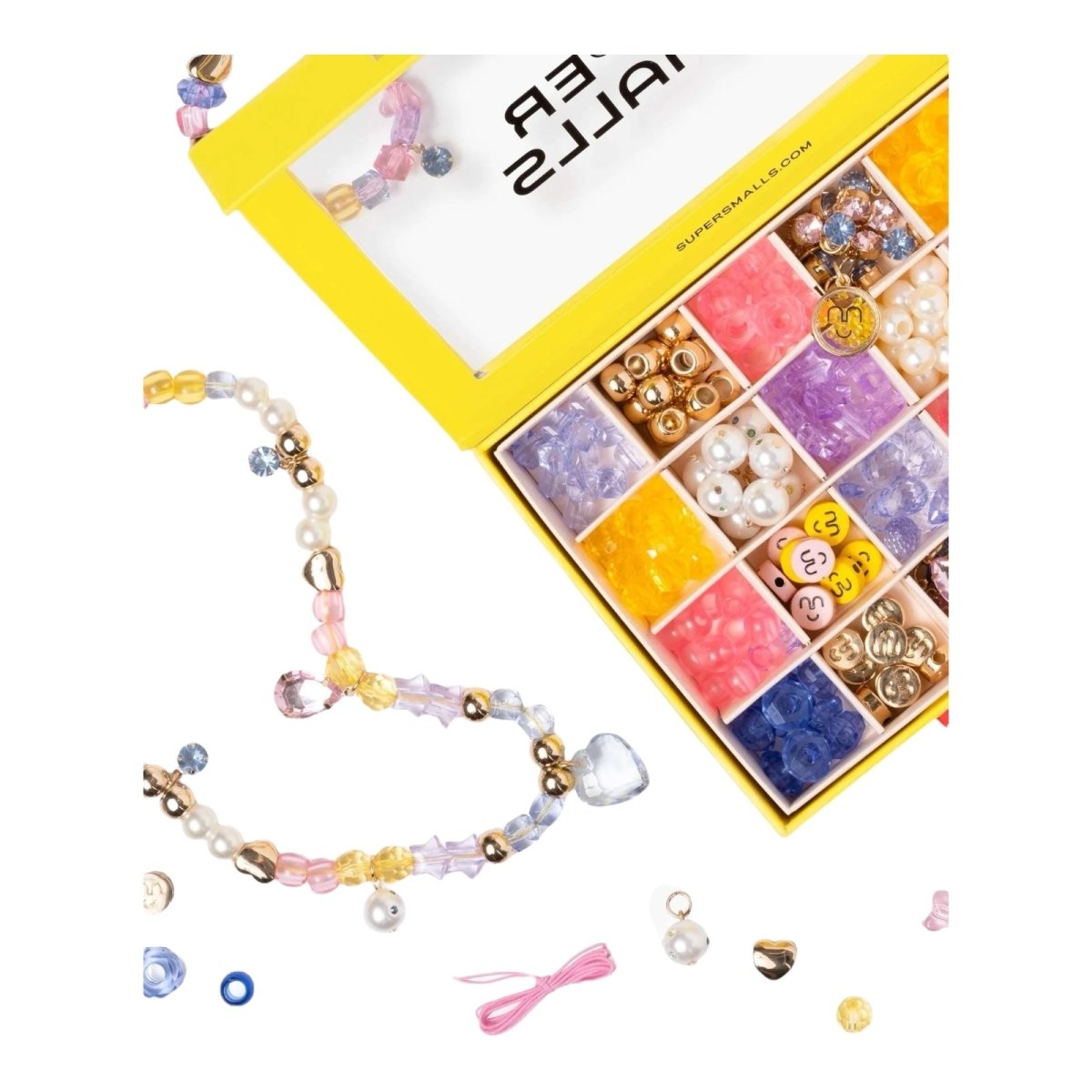 MAKE IT SUPER DIY Bead Kit for Jewelry Making - Creative Craft Beads Set for Kids & Adults - Perfect for Bracelets, Necklaces & DIY Art Projects