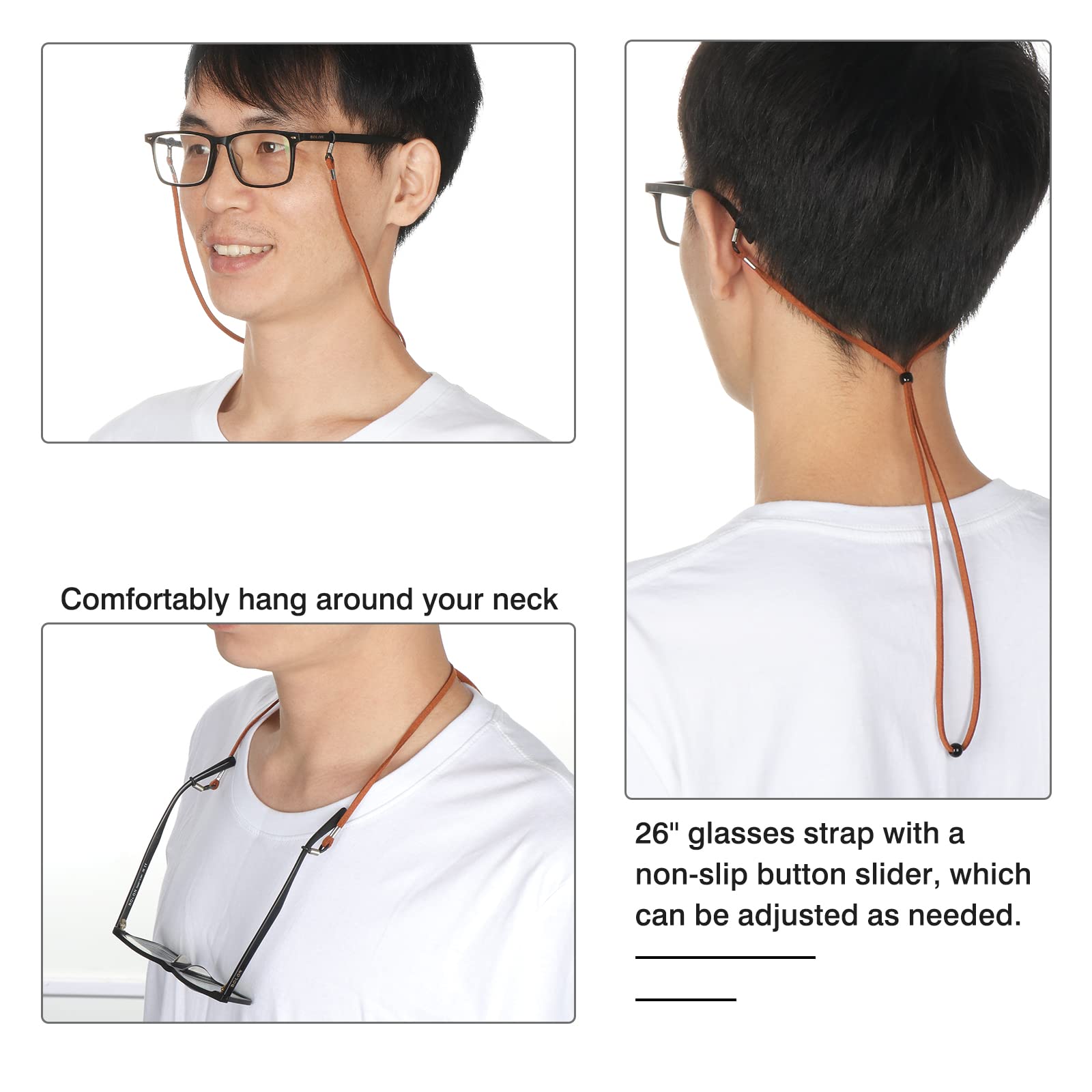 Adjustable OCR Glasses Straps - Sports Sunglasses Holder with Soft Elastic Lanyard for Running, Cycling & Outdoor Activities