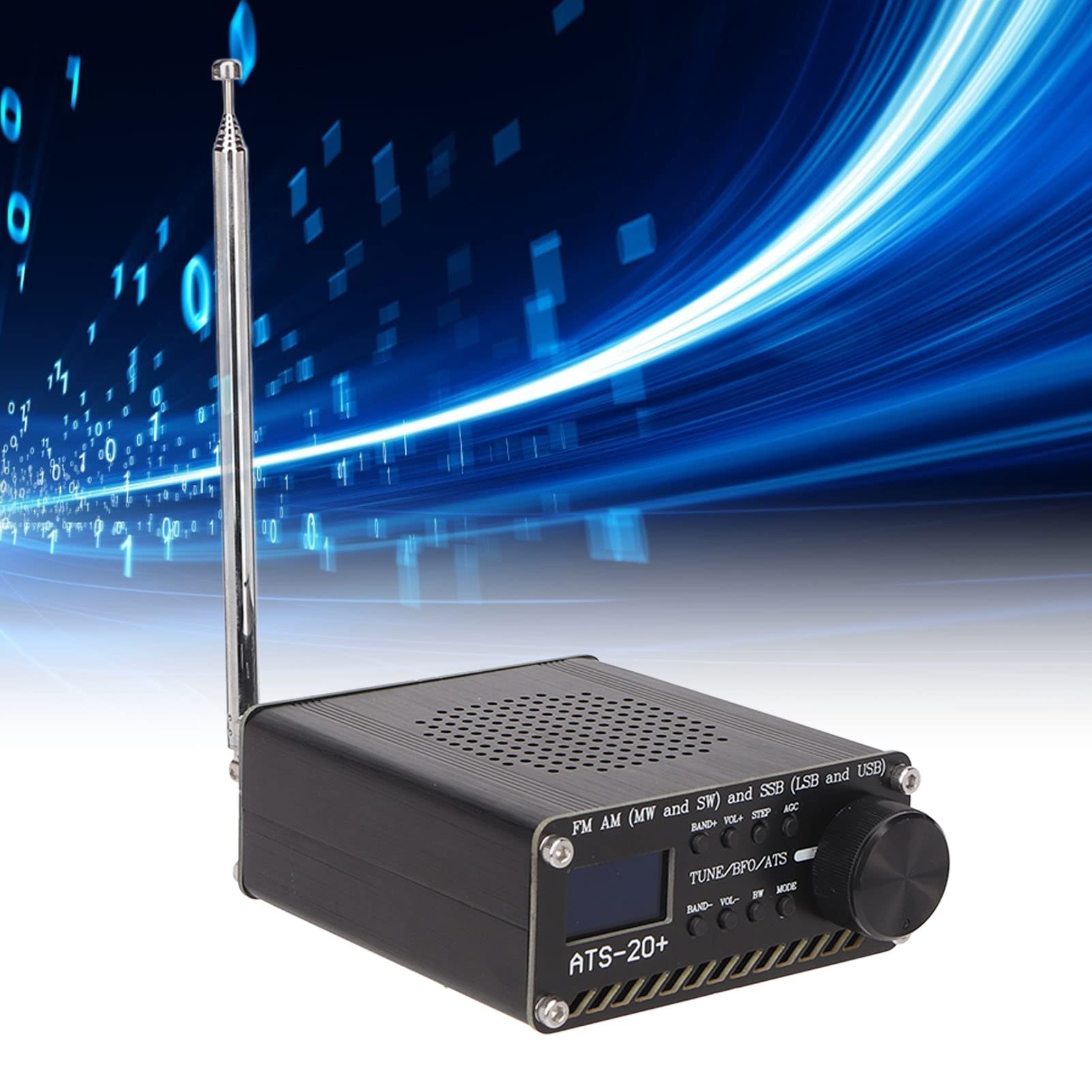 ATS-20+ Full Band Radio Receiver with High Sensitivity - FM/AM/World Band Portable Radio for Outdoor, Camping, Home & Emergency Use