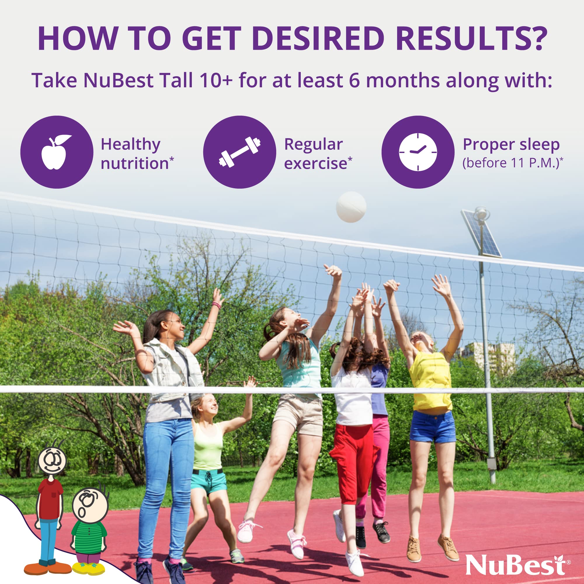NuBest Tall 10+ Advanced Bone Growth Supplement with Calcium, Vitamin D3 & K2 - Supports Bone Strength, Immune Health & Wellness for Teens & Adults - Ideal for Active Lifestyles & Daily Milk Drinkers - 3 Pack