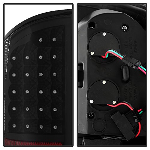 Dodge Ram 1500 2007-2008 2500 3500 07-09 LED Tail Lights - Euro Style Red Rear Brake Lamps for Improved Visibility & Safety at Night Driving